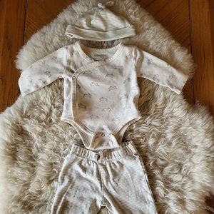 3-6mth PEHR ORGANIC KIMONO 3-piece set